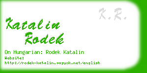 katalin rodek business card
